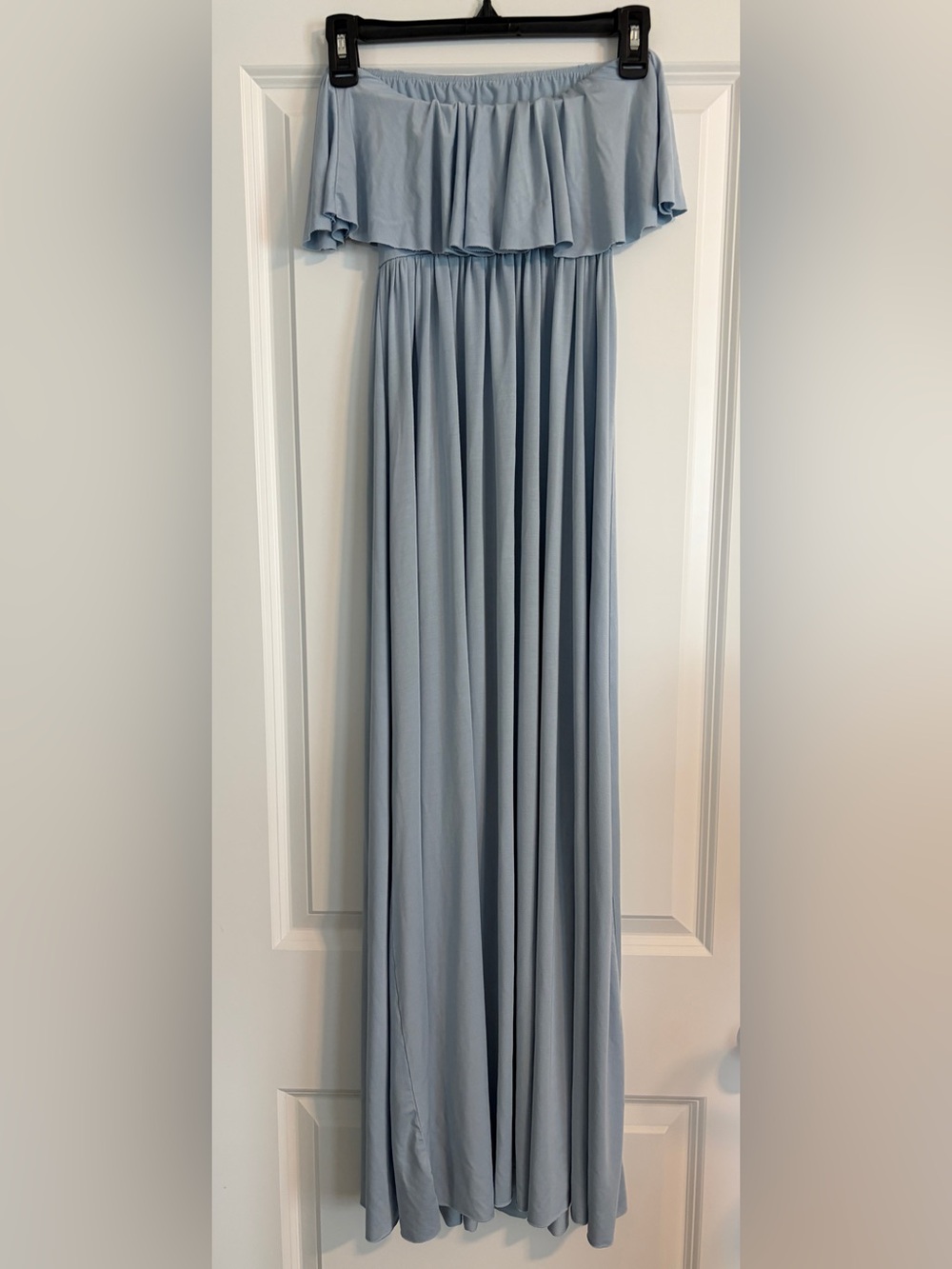 Rachel Pally Light Blue Off-Shoulder Maxi Dress